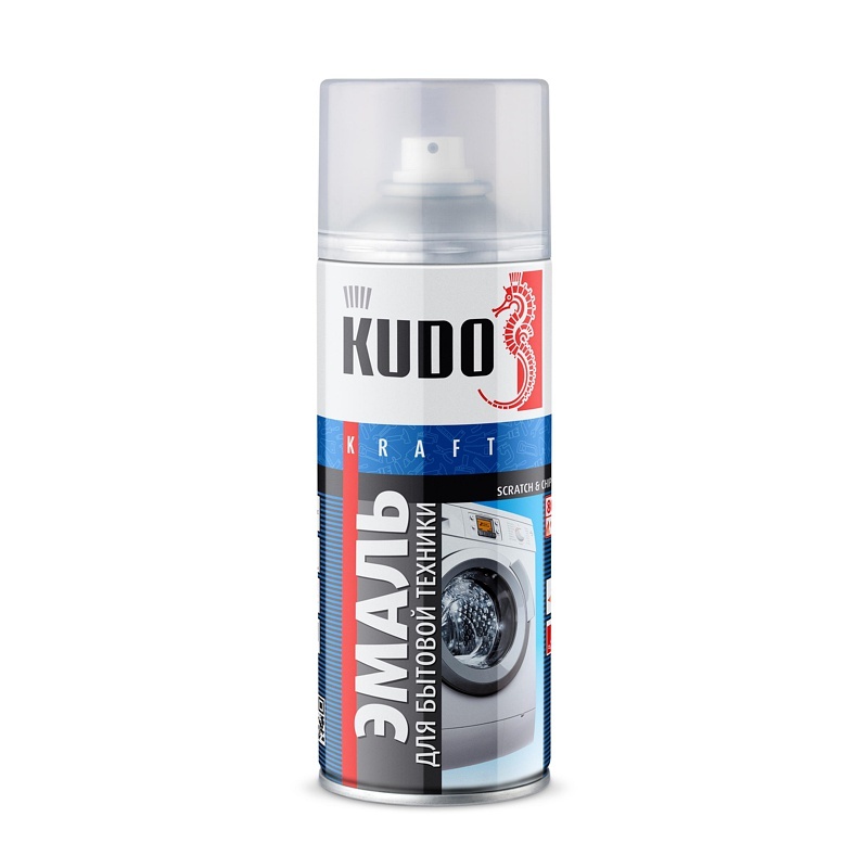 Эмаль Kudo KU-1311 аэрозольная для бытовой техники белая (0,52л)