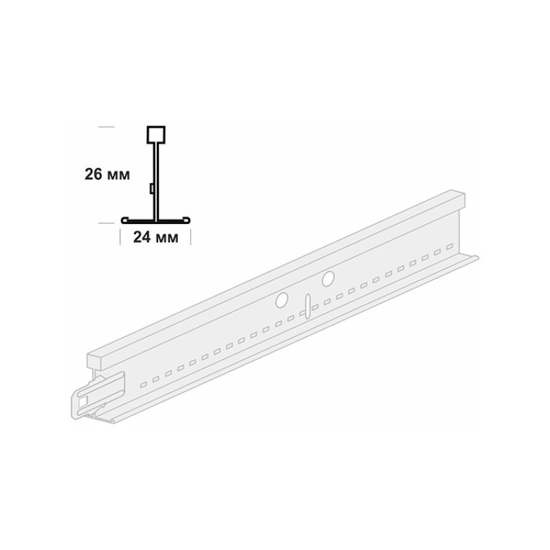 Профиль для подвесного потолка (Т-профиль 24) Armstrong Bajkal Zn (1,2 м)