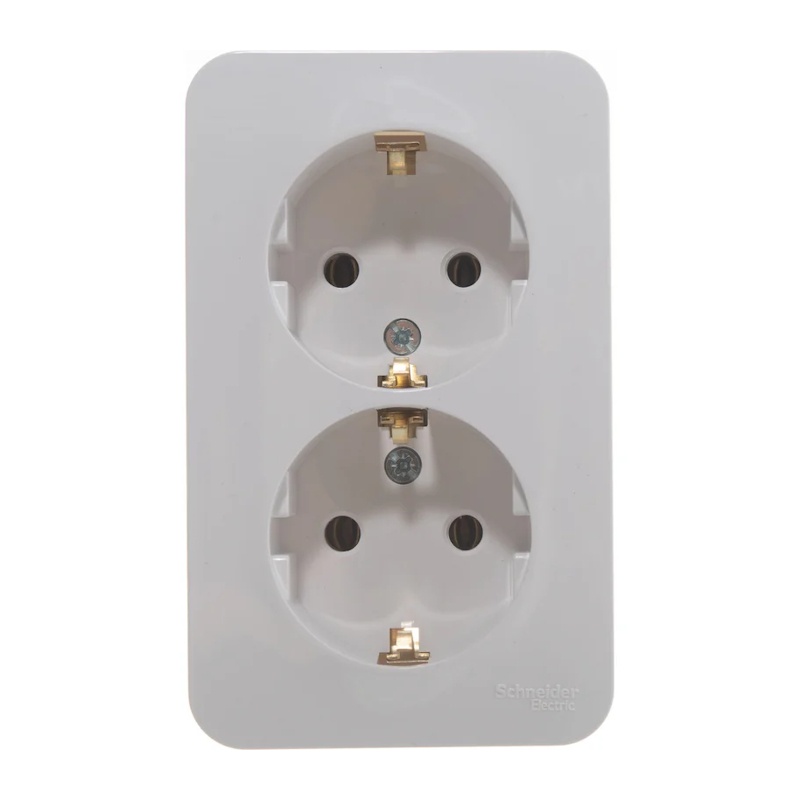 Розетка о/у Blanca BLNRA010211, 2 гнезда, с/з, белая