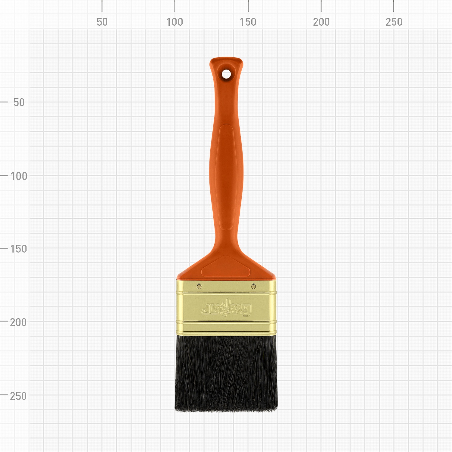 Кисть плоская ВАРЯГ 31224 черная щетина 70 мм