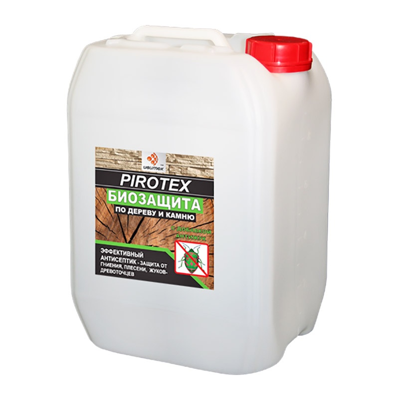 Пропитка против плесени Биозащита Ивитек Pirotex, зеленый индикатор (10л)