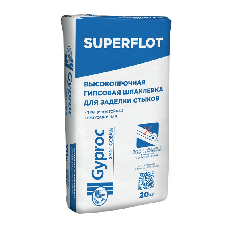 Шпаклевка гипсовая Superflot, 20 кг