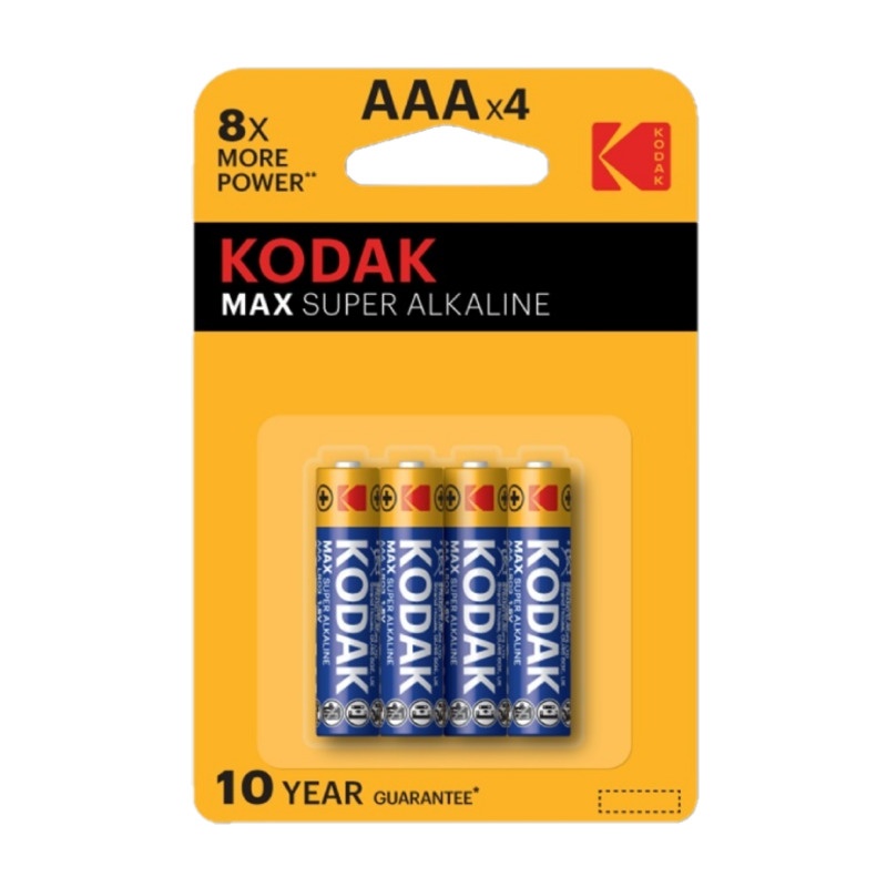 Батарейка алкалиновая Kodak, тип LR03/ААА, 1,5В (уп. 4 шт.)