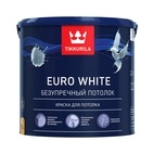 Краска для потолка Tikkurila Euro White белая глубоко/мат. (2,7 л)