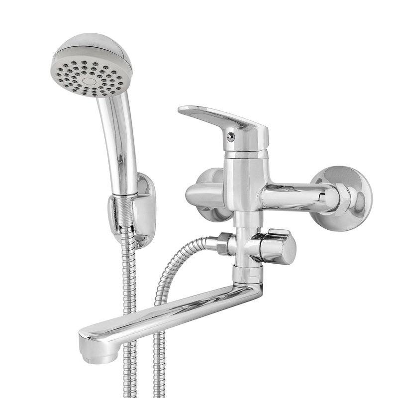 Смеситель для ванны Klip 1207 с аксессуарами, L-излив=200 мм