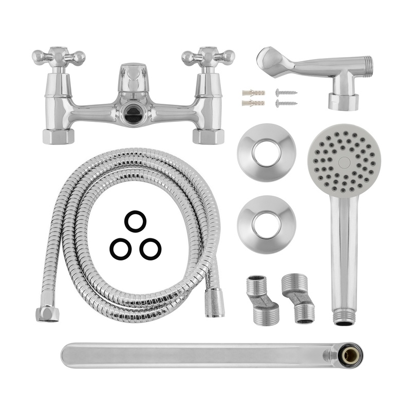 Смеситель для ванны Klip 1401 с аксессуарами, L-излив=300 мм