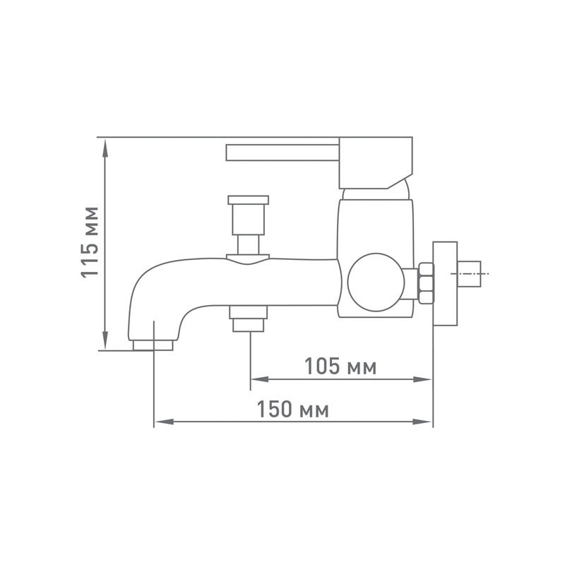 Смеситель для ванны Mix&Fix Buggy 0201-01 с аксессуарами