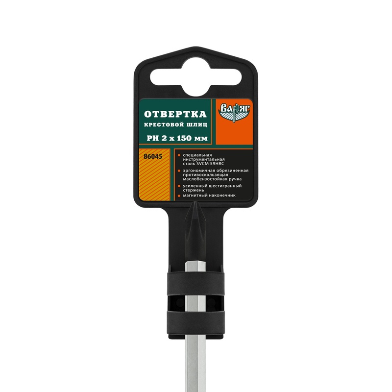 Отвертка Варяг 86045 усиленная PH 2х150 мм