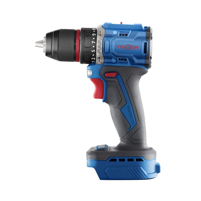 Дрель-шуруповерт Trigger 20122, бесщеточная, 18V, 13 мм, 58 Нм, без аккумулятора и зарядного устройства