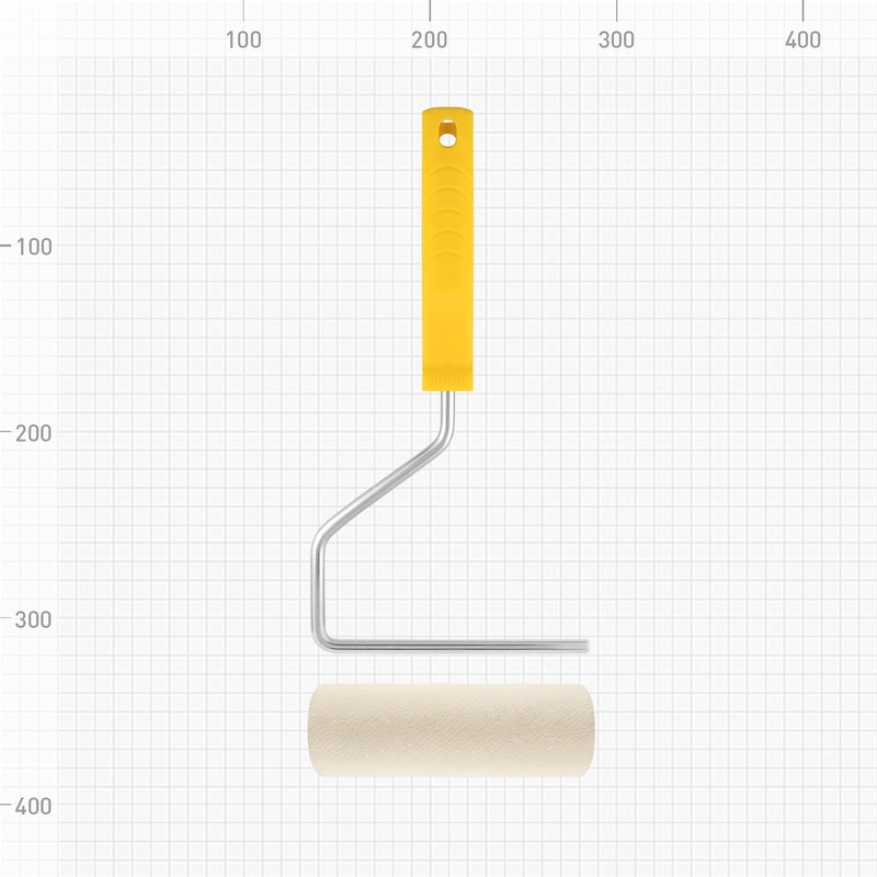 Валик Biber 32502, велюр, с бюгелем, ворс 4 мм, 150 мм