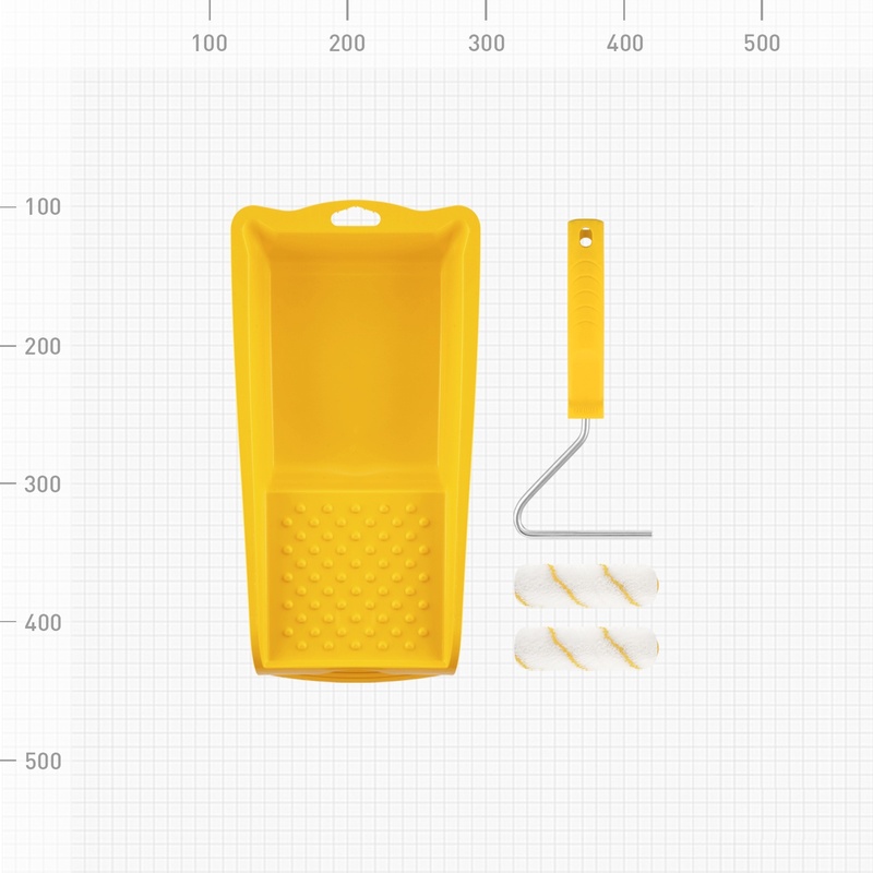 Набор малярный Biber 32803 (валики полиамид 2 шт., бюгель, ванночка)
