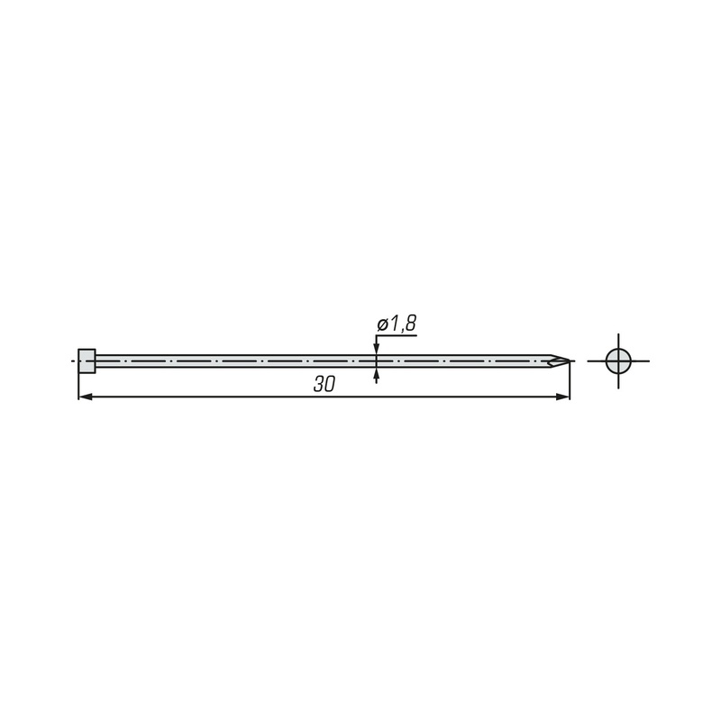 Гвоздь финишный SWFS DIN1152 1,8х30 (100 г)