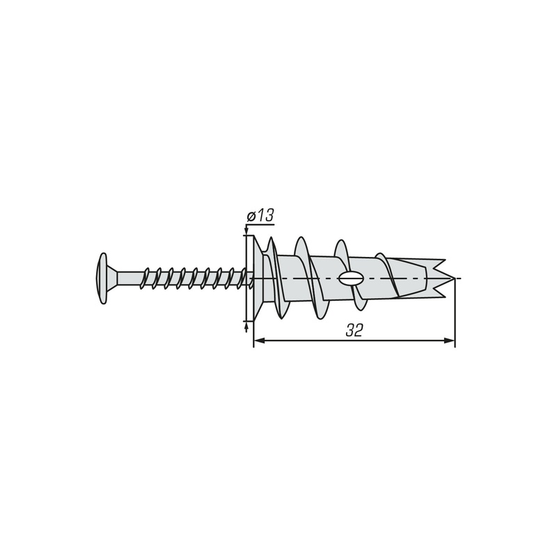Дюбель для гипсокартона SWFS DRV, металл (5 шт)