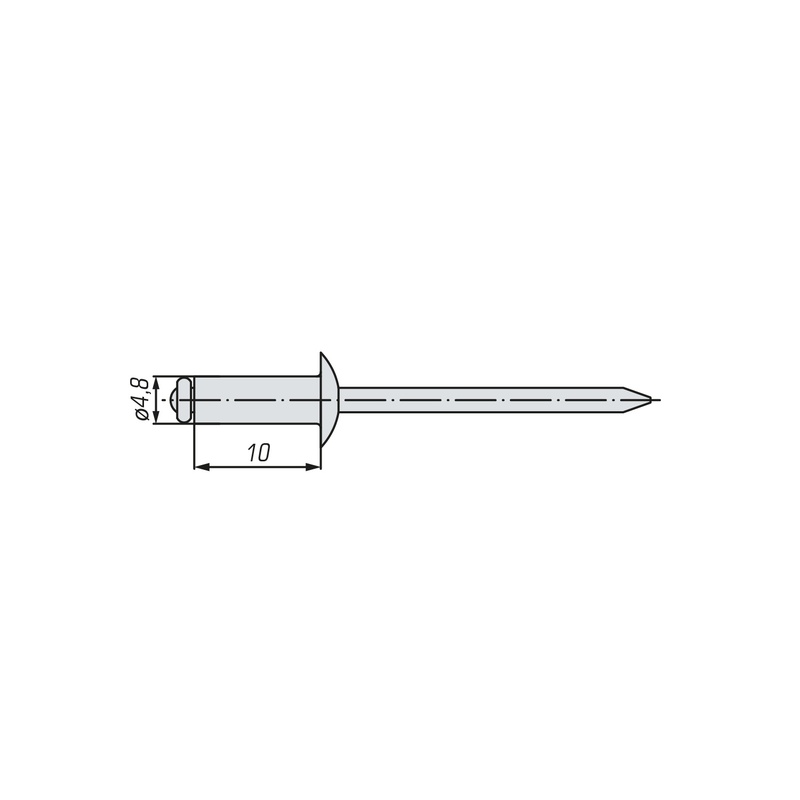 Заклепка вытяжная комбинированная SWFS 4,8х10 (100 шт)