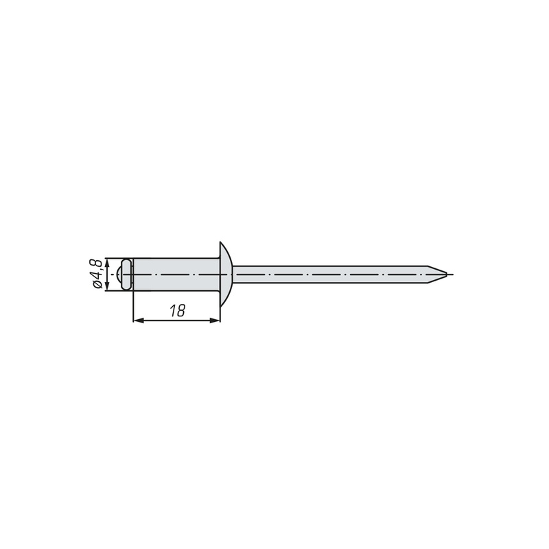 Заклепка вытяжная комбинированная SWFS 4,8х18 (1000 шт)