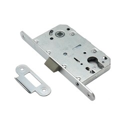 Замок врезной (корпус) Trodos SD600ET, под цилиндр, пластик, никель