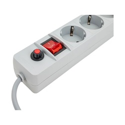 Фильтр сетевой 6 гнезд 967U-5003, ПВС 3х0,75, 2200Вт, 10А, 3м, серый