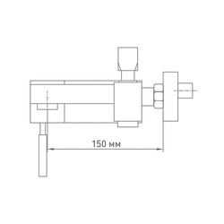 Смеситель для ванны Mix&Fix Techno 2201-02 с аксессуарами