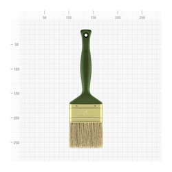 Кисть плоская ВАРЯГ 31234 светлая щетина 70 мм