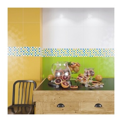 Плитка настенная Керамин Фреско 4, зеленая, 400х275х7,5 мм