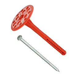 Дюбель-гвоздь для изоляции 10х120 мм (50 шт) с металлическим гвоздем