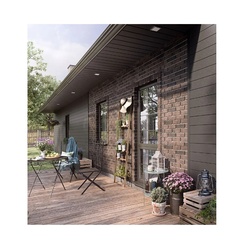 Фасадная панель Vox Vilo кирпич темно-коричневый с фугой 1х0,42 м