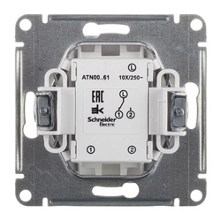 Переключатель с/у Atlasdesign ATN000161, 1 клавиша, б/инд, белый