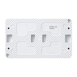 Розетка о/у Atlasdesign Profi ATN540126, 2 гнезда, горизонтальная, с/з, з/ш и крышкой, IP54, белая