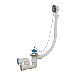 Сифон для ванны Orio А-8008, 1 1/2"х40мм, регулирируемый, цепочка