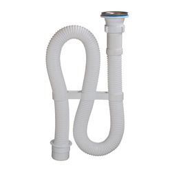 Сифон гофрированный Orio АС-3011, 1 1/2"х40 мм, решетка d=70мм, переход на 50мм