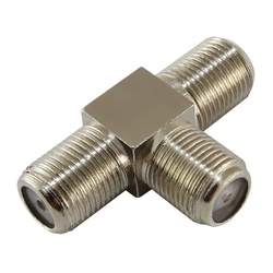 Тройник TV с F-соединениями 3 гнезда, металлический