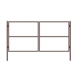 Ворота, 2 створки 1,5х1,5 м, 2 столба, каркас