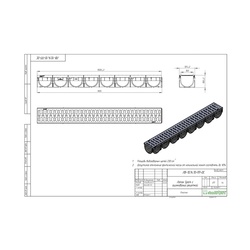 Лоток водоотводный в сборе с решеткой Standartpark 088201 1000х130х100 мм