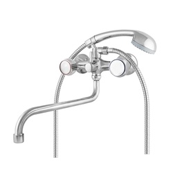 Смеситель для ванны Klip 717 с аксессуарами, округлый маховик