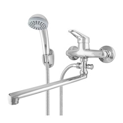 Смеситель для ванны Klip 807 с аксессуарами, L- излив 300мм