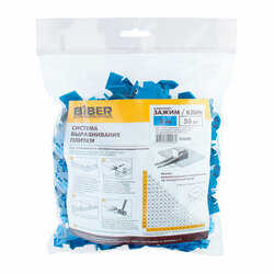 Комплект СВП Biber 55640 зажим (флажок) и клин 2 мм (по 50 шт.)