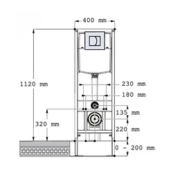 Инсталляция Инкоэр DI 2-Х, 400 мм