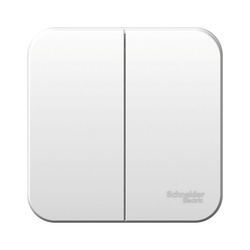 Выключатель о/у Blanca BLNVA105011, 2 клавиши, б/инд, белый