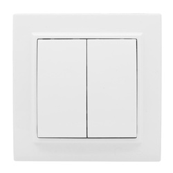 Выключатель с/у Минск ERV10-023-10, 2 клавиши, б/инд, белый
