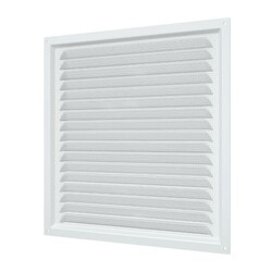 Решетка Era МЭ 300х300 мм, с москит. сеткой, металл белая