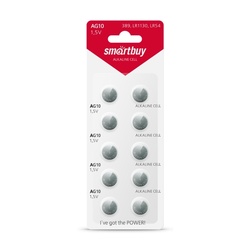 Батарейка алкалиновая Smartbuy, тип LR54/AG10, 1,5 В (10 шт)